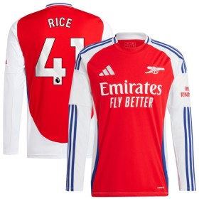 Camisetas Arsenal Rice 41 Primera 2024-25 Manga Larga - Hombre
